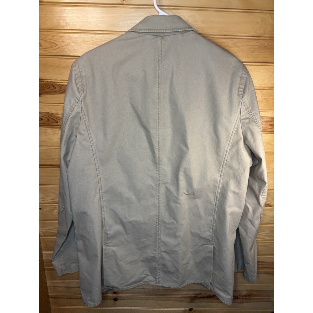 L.L.Bean Men's Khaki Field Jacket Blazer Mesh Lined Elbow Patches 42 Reg Safari - Picture 6 of 6
